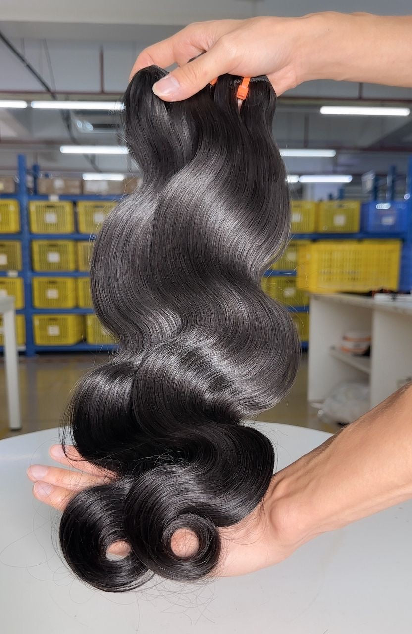 BODY WAVE – Extensions Ondulées 100% Cheveux Thaïlandais Raw Hair