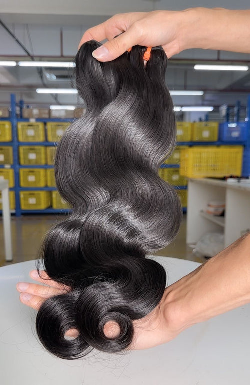 BODY WAVE – Extensions Ondulées 100% Cheveux Thaïlandais Raw Hair